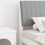 VidaXL Tăblie tapițată Gri deschis 90 cm Lemn de pin masiv 879418