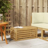 vidaXL Bancă de exterior Alb 79 x 43 x 37 cm Lemn Solid de Acacia 901685