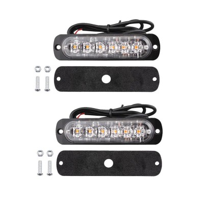 Set 2 Stroboscoape 10-30V, 6 Led-uri cu lumina portocalie foto