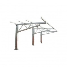 Carport 2 masini cu sistem, structura prinderi panouri solare fotovoltaice(660W) 9.24KW