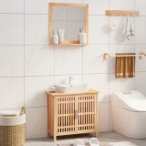 VidaXL Set mobilier de baie, 2 piese, lemn masiv de nuc