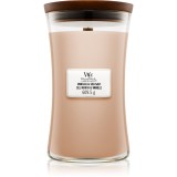 Woodwick Vanilla &amp; Sea Salt lum&acirc;nare parfumată cu fitil din lemn 609.5 g