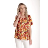 Bluza Dama, Ampla cu Imprimeu Floral - Panselute - XL
