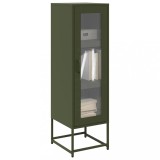 VidaXL Dulap &icirc;nalt, verde măsliniu, 36x39x123 cm, oțel laminat rece