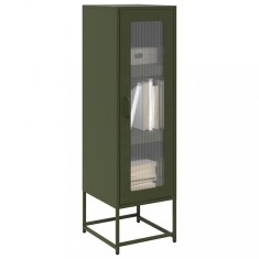 vidaXL Dulap &icirc;nalt, verde măsliniu, 36x39x123 cm, oțel laminat rece