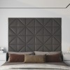 VidaXL Panouri de perete 12 buc. gri, 30x30 cm piele ecologică 0,54 m&sup2;