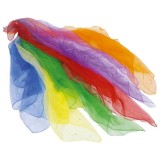 Set 6 esarfe colorate pentru dans, gimnastica si exercitii fizice, gradinita si