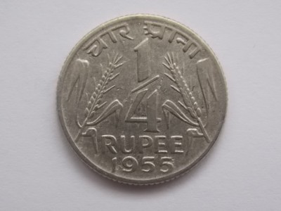 1/4 RUPEE 1955 INDIA foto