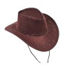 Palarie Cowboy, piele intoarsa, marime universala, Rubies