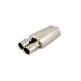 Toba sport inox dubla, diametru intrare 60 mm, lungime totala 550 mm, corp 320 mm Cod: 801212-7676P Automotive TrustedCars