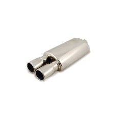 Toba sport inox dubla, diametru intrare 60 mm, lungime totala 550 mm, corp 320 mm Cod: 801212-7676P Automotive TrustedCars
