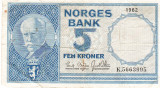 Norvegia 5 Kroner 1962 P-30g Seria 5663995