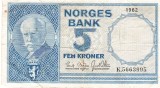 Norvegia 5 Kroner 1962 P-30g Seria 5663995