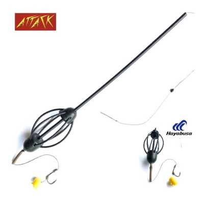 Montura Attack Momitor Inline 50g, Carlig Hayabusa K1 Nr.8, Porumb Silicon foto