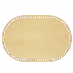 Baza din lemn pentru Crosetat - Oval - Plop - 30x20cm - 87o - 6mm foto