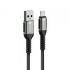 Cablu Date si Incarcare USB-A - Lightning Forcell F-Energy C257, 12W, 1.2m, Negru, Apple