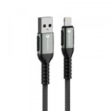 Cablu Date si Incarcare USB-A - Lightning Forcell F-Energy C257, 12W, 1.2m, Negru, Apple