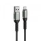 Cablu Date si Incarcare USB-A - Lightning Forcell F-Energy C257, 12W, 1.2m, Negru