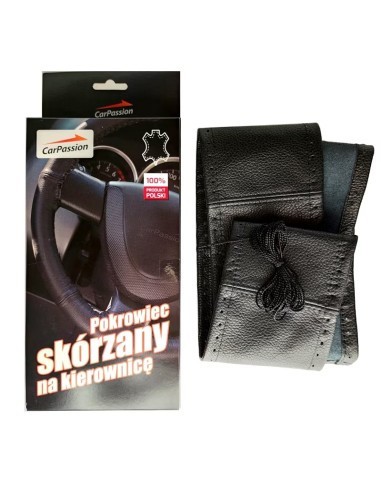 Husa Volan Din Piele Cu Snur Negru Carpassion 41-43 cm
