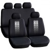 Huse Auto Universale Negre CARGUARD - Set Complet Scaune Față+Banchetă, Poliester, Compatibil Airbag