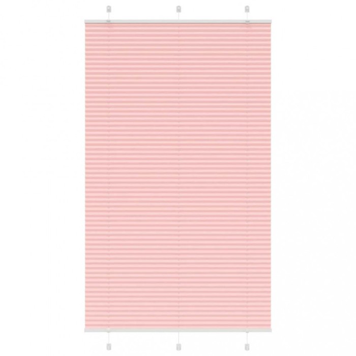 vidaXL Jaluzea plisată roz 115x200 cm Lățime țesătură 114,4 cm