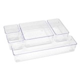 Organizator pentru Sertar, 5 Compartimente Transparente