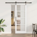 Ușă Glisantă vidaXL cu Set de Accesorii Alb 78x211 cm Lemn Masiv de Pin