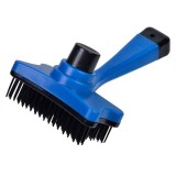 Perie Animale Companie cu Mecanism, 13cm - Caini, Pisici, Blana, Noduri, Descalcit, Ingrijire delicata, Plastic Durabil