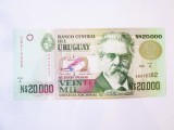 Uruguay 20000 Pesos 1991 UNC seria A,bancnota din imagini la cel mai mic preț