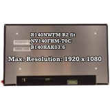 Display Laptop, Lenovo, ThinkPad L14 Gen 4 Type 21H1, 21H2, 21H5, 21H6, 5D11E04077, B140HAK03.6, 14 inch, LED, FHD, 1920x1080, IPS, 315mm latime, On-C