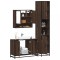 vidaXL Set mobilier de baie, 3 piese, stejar maro, lemn prelucrat 3301104