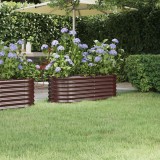 vidaXL Strat &icirc;nălțat grădină 114x40x36 cm oțel vopsit electrostatic