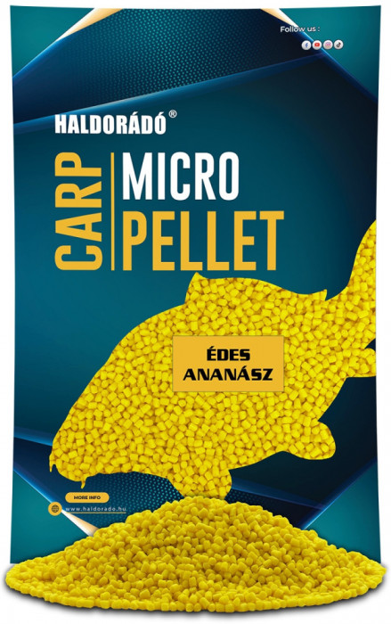 Haldorado - Carp Micro Pelete 600g, 3mm - Ananas dulce