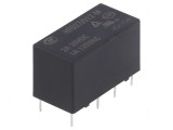 Releu electromagnetic DPDT 12VDC 2A 1A/125VAC pentru PCB