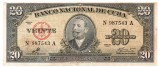 Cuba 20 Pesos 1960 P-94 Seria 987543