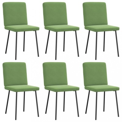 vidaXL Scaune de sufragerie, 6 buc, verde deschis, catifea 3315559 foto