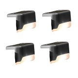 Aplica solara cu LED de colt Hoff, 1lm, lumina calda, IP44, moderna, set 4 bucati