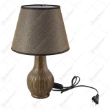 Veioza din ceramica 40 CM, Chic, Maro auriu