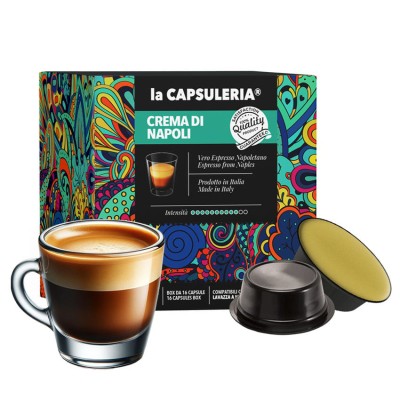 Cafea Crema di Napoli Mio, 128 capsule compatibile Lavazza&amp;reg;* a Modo Mio&amp;reg;*, La Capsuleria foto