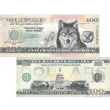 !!! SUA = FANTASY NOTE = ALASKA - 100 DOLARI 2022 - UNC / 180 x 76 mm