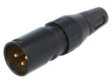 Mufă XLR Tată 3 PIN Drept pe Cablu, DELTRON