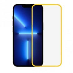 Folie de Sticla Securizata pentru Apple iPhone 15 Pro Max, Flippy, Luminous, Margine Fosforescenta Neon din Silicon, Mat, Anti-Amprenta, Protectie Com foto