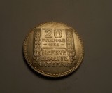 Franta 20 Franci 1934 UNC, Europa