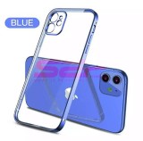 Husa iPhone 13 Pro Max Albastra TPU Plating Frame Protectie Camera