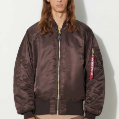 Alpha Industries geacă bomber cu două fețe MA-1 bărbați, culoarea maro, de tranziție 100101.696