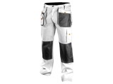 Pantaloni de lucru alb-negru NEO TOOLS - Dimensiune 52, Buzunar pentru genunchiere