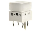 Comutator tastatură albă cu LED roșie SPST-NO 24V