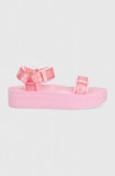 Cumpara ieftin Chiara Ferragni sandale femei, culoarea roz, cu platforma