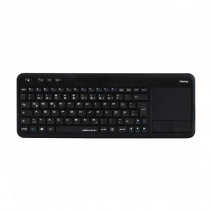 Tastatura wireless pentru Smart TV Hama Uzzano 3.1, touchpad integrat, Negru