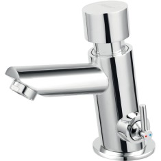 Baterie lavoar Ferro Presstige Pro Z501R, cu temporizare apa rece si apa calda, Crom